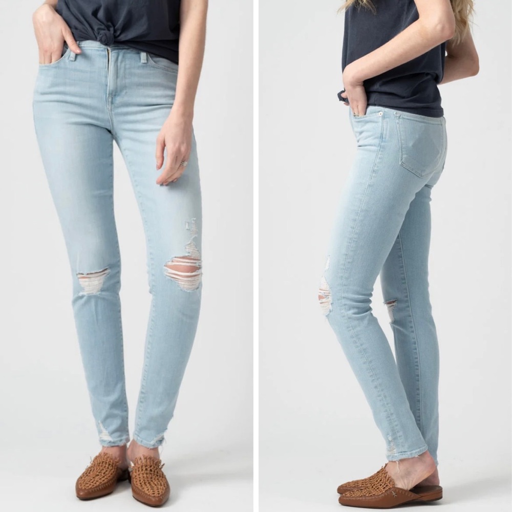 Frame Le High Distressed Skinny Jeans